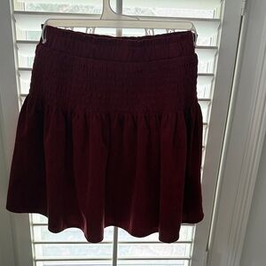 Velvet like  Burgundy Skirt